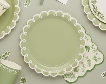 Botanical Paper Plates - Pack of 8