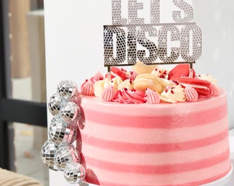 Décorations alimentaires boule disco - Lot de 8