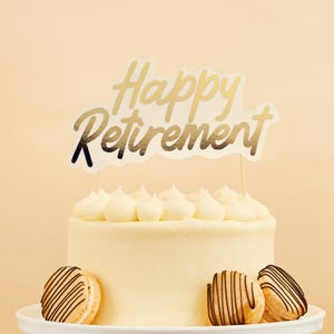Carte de bonne retraite pour gâteau