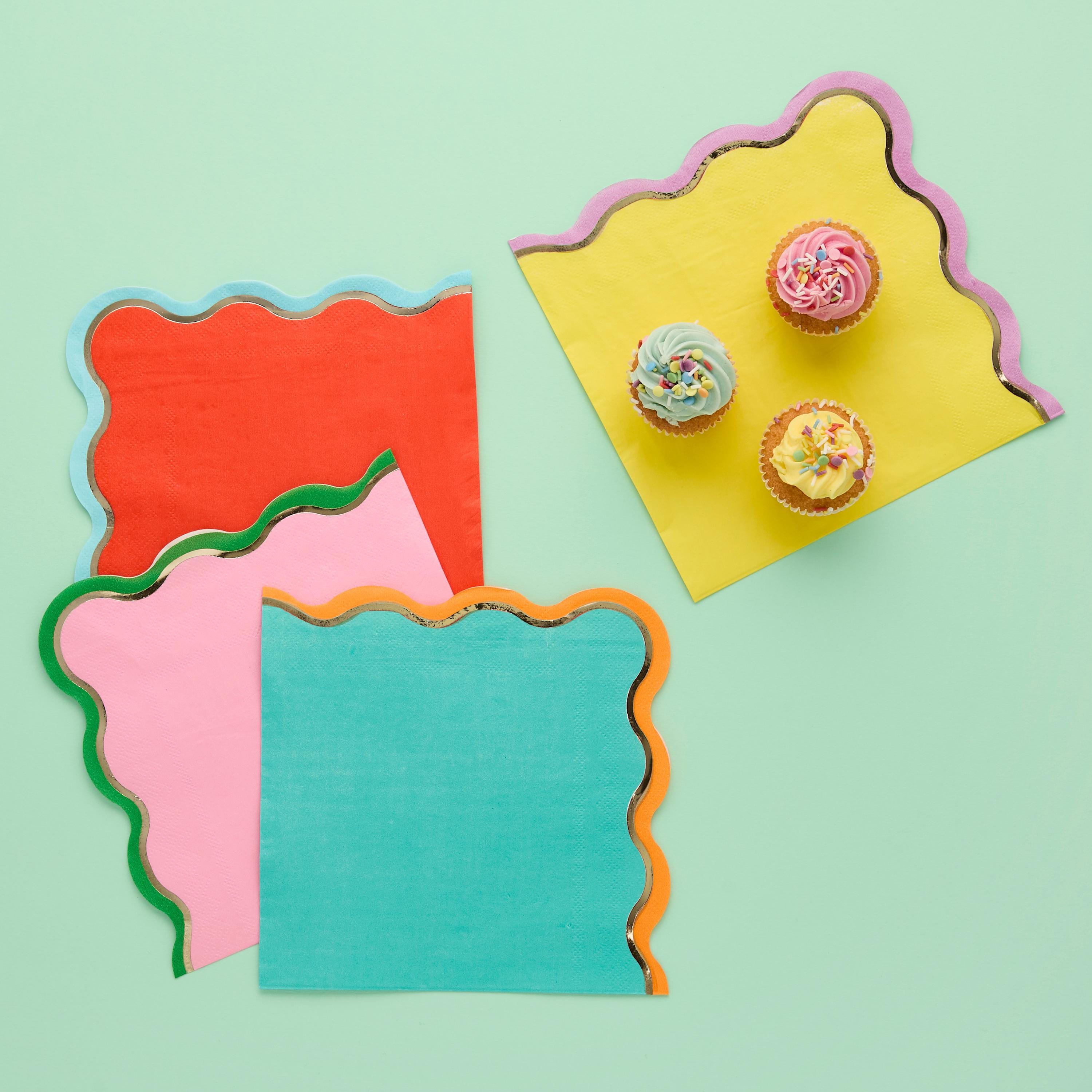Premium Brights Paper Napkins - Pack of 16