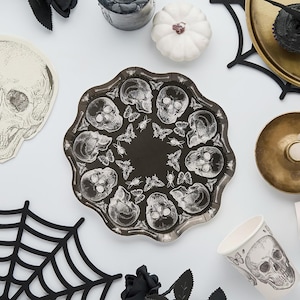 Skull Paper Plates - Pack of 8