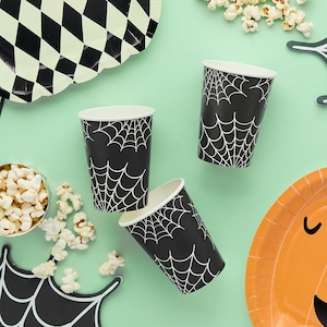 Spider Web Paper Cups - Pack of 8
