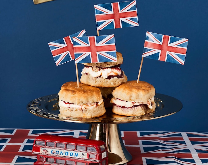 Union Jack Food Picks 24 Pack Etsy