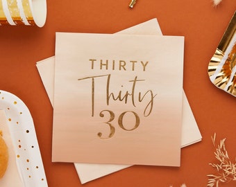 30 guardanapos de papel 'Thirty', pacote com 16 unidades