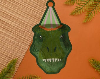 Party T-Rex Papierteller - Packung mit 8 Stück