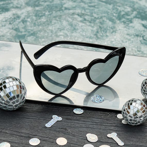 Black Heart Glasses - Pack of 5 - Etsy display picture 3