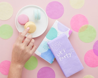 16 Pastel Party Napkins