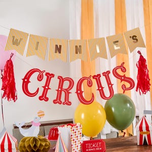Banderole en carton personnalisable Circus x2 2 m