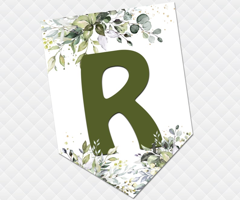 Greenery Baby Shower Banner It's a Girl Boy Sign Baby Shower Decoration ...