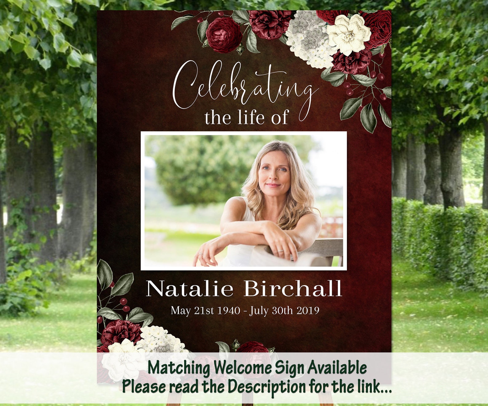 Funeral Gracias tarjeta Memorial Servicio foto Gracias Plantilla