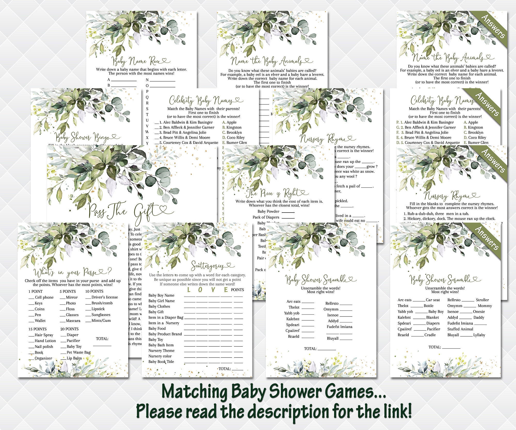 Greenery Baby Shower Banner It's a Girl Boy Sign Baby Shower Decoration ...