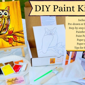 Adult Paint Kits, Step-by-step Paint Kit, Bachelorette parties, Paint parties, Girls Night Out, Paint and Sip, DIY Paint Kit, Learn to Paint