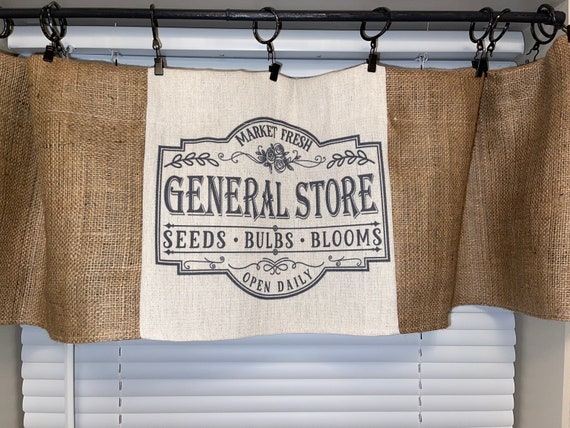 Burlap curtains kitchen deals