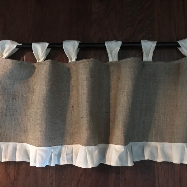 Burlap Sack Curtain Etsy