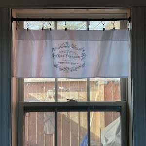 Farmhouse, shabby, French country, Farmhouse style, french inspired, farm, Kitchen Curtains, Bathroom Curtains, Window Treatments