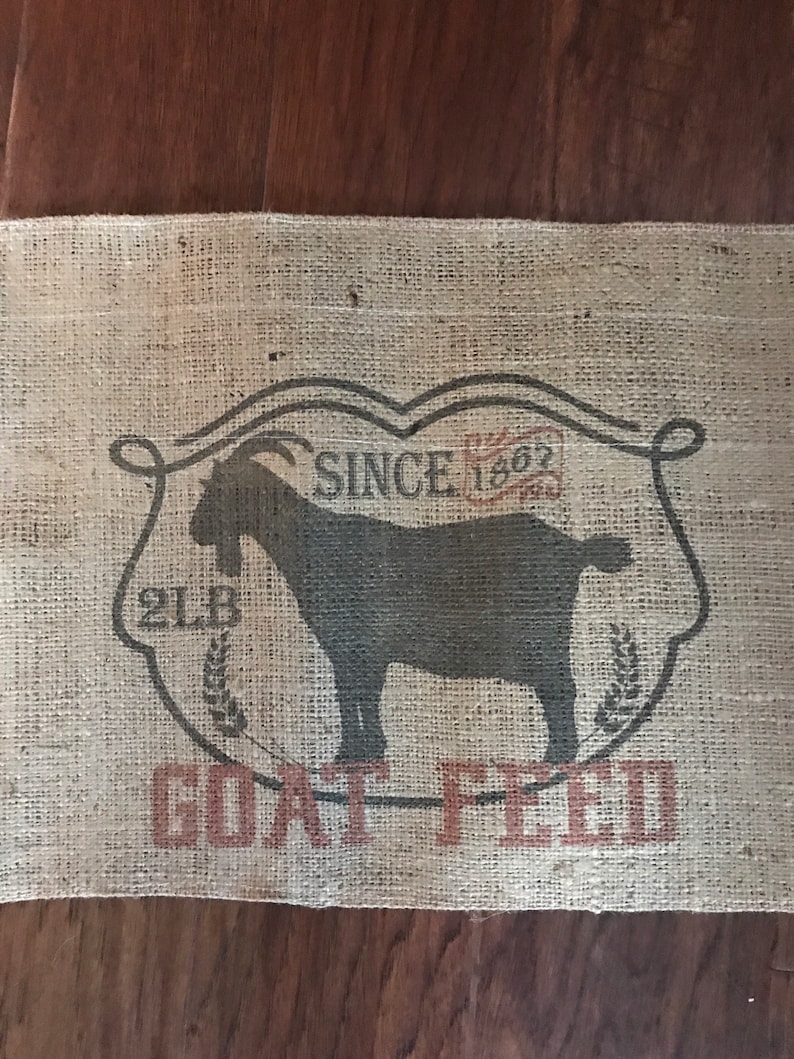 Farmhouse style, shabby, burlap, farm, goat, goat lover, fresh eggs, feed sack, Kitchen Curtains, Bathroom Curtains , Window Treatments image 1