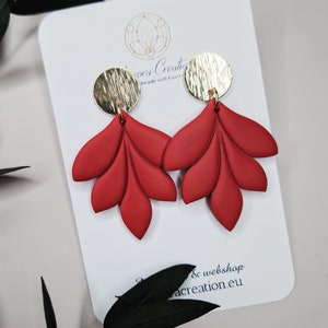 Grote uitverkoop handgemaakte bungelende oorbellen polymeerklei sieraden kerstcadeau-ideeën voor vrouwen vakantieavond oorbel geometrische statement bloemen boho afbeelding 8