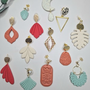 Big Sale Handmade Dangle Earrings Polymer Clay Jewelry Christmas Gift Ideas for Women Holiday Eve Earring Geometric Statement Floral Boho zdjęcie 1