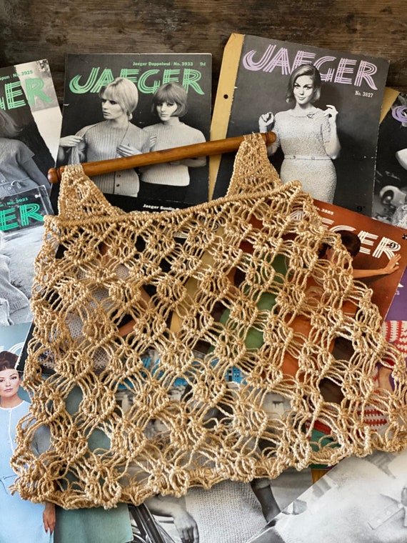 Vintage 1970’s Macrame Tote Bag