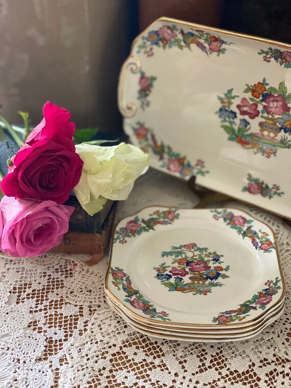 Vintage Serving Set / Sandwich Plate Set / Cake Plate Set / Etsy