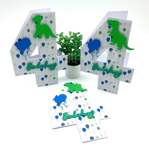Einladung zum 4. Geburtstag „Dinosaurier“