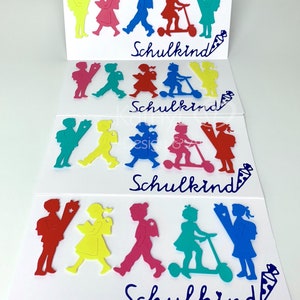 Glückwunschkarte zur Einschulung "Schulkinder"