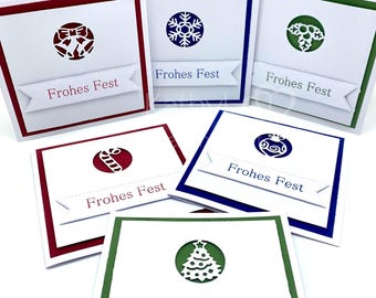 Christmas cards "Circles" as a set of 6