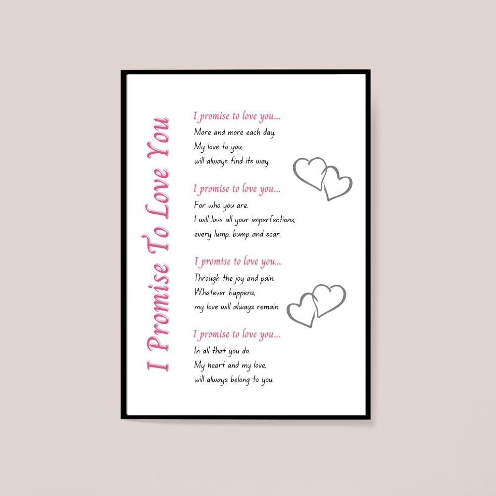 Personalized To My Son Daughter Canvas Wall Art From Mom Dad I Promise To Love You
