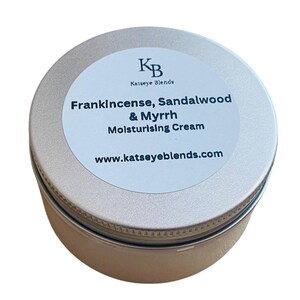 Moisturising Cream with Frankincense, Sandalwood and Myrrh. Natural Aromatherapy UK Handmade