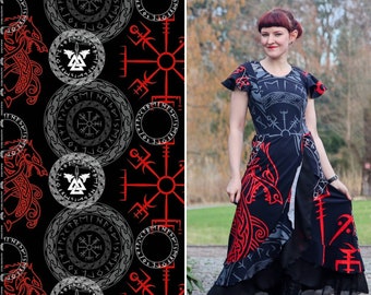 Jersey dragon "Valhalla" Nordic Celtic red black 50 cm each