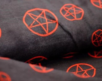 Jersey "Pentagram" by Metal Motte red on black 50 cm each