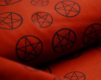 Jersey "Pentagram" by Metal Motte black on burgundy red, 50 cm each