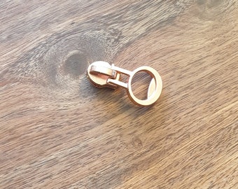 Ellipse slider copper for endless zipper 6.5 mm wide (1 piece)
