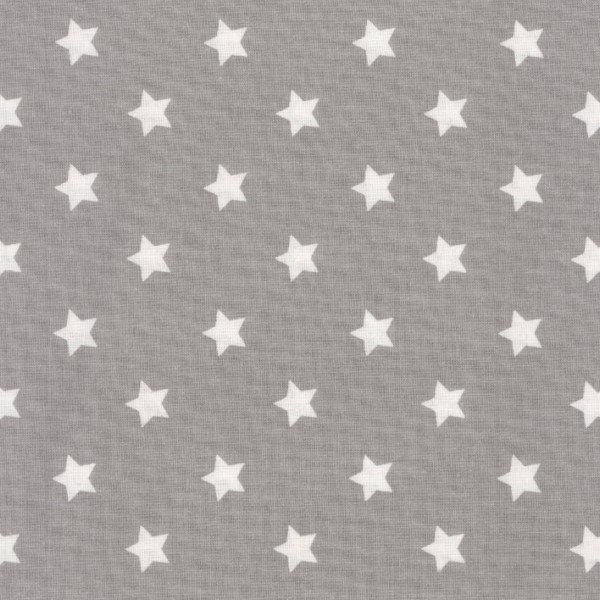 Toile cirée AU Maison "Big Star Grey" Toile cirée, gris clair avec étoiles blanches