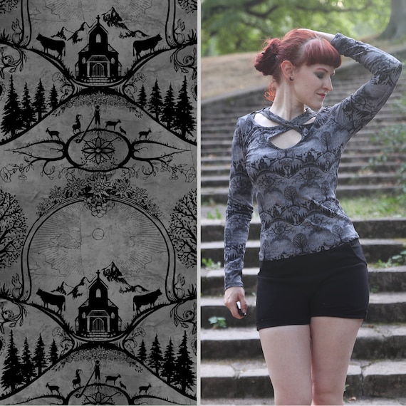 Jersey Schweizer Scherenschnitt Stoff 