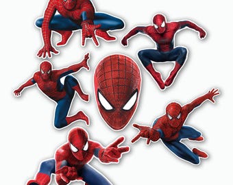 Spider man stickers theme set Vinyl Spiderman Sticker set for kids bathroom car walls decoration