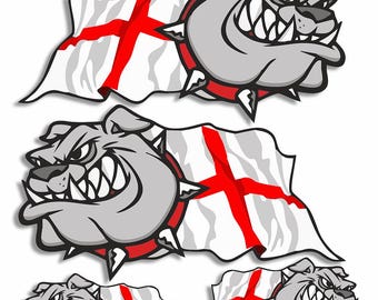 English Bulldog Stickers English flag Vinyl for Car Van Bumper Wall Tile Window decoration