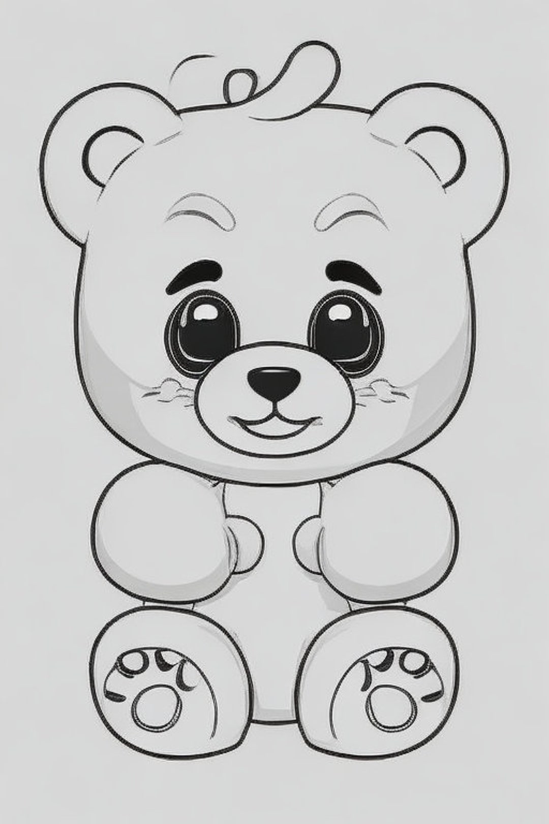 Cute Bear Coloring Page - Bear Coloring Page Exquisite Cat Art ...