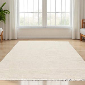 Melange Rug Kilim Beige Color Wool Kilim Rug Handwoven, Handmade Rug, Flatweave Rug, Bohemian Rug Durrie Rug Custom Wool Rug Durrie