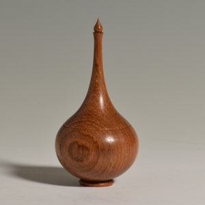 Handmade Turned Yucatan Rosewood Onion Finial Ring Box image 1