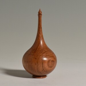 Handmade Turned Yucatan Rosewood Onion Finial Ring Box image 5