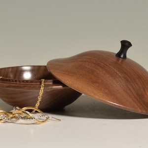 Handmade Black Walnut  Trinket Box