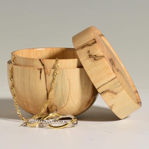 Handmade Spalted Elm Timpani Shaped Box