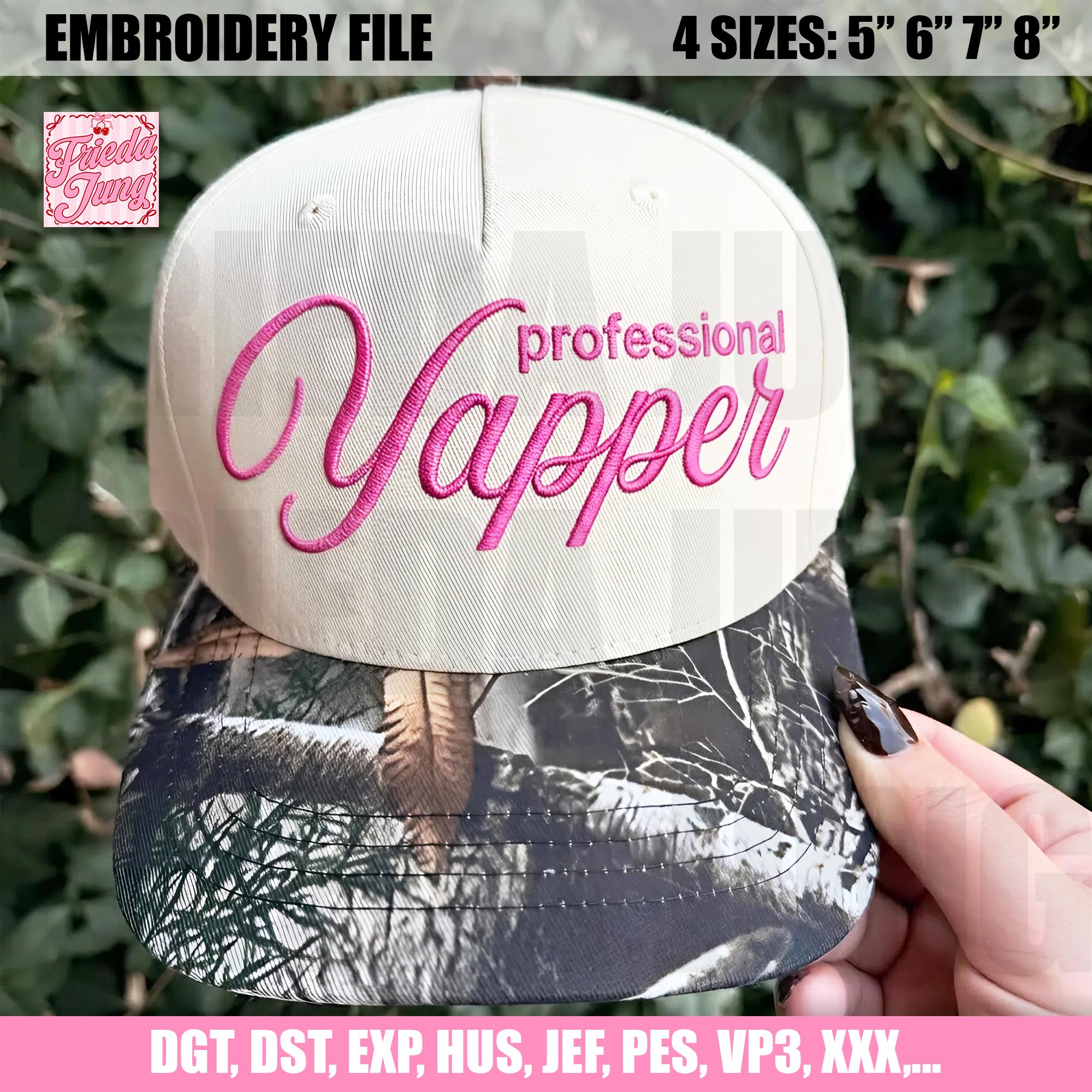 Yapper Design Embroidery File: Professional Yapper, Funny Gifts Design, Trucker Cap ...