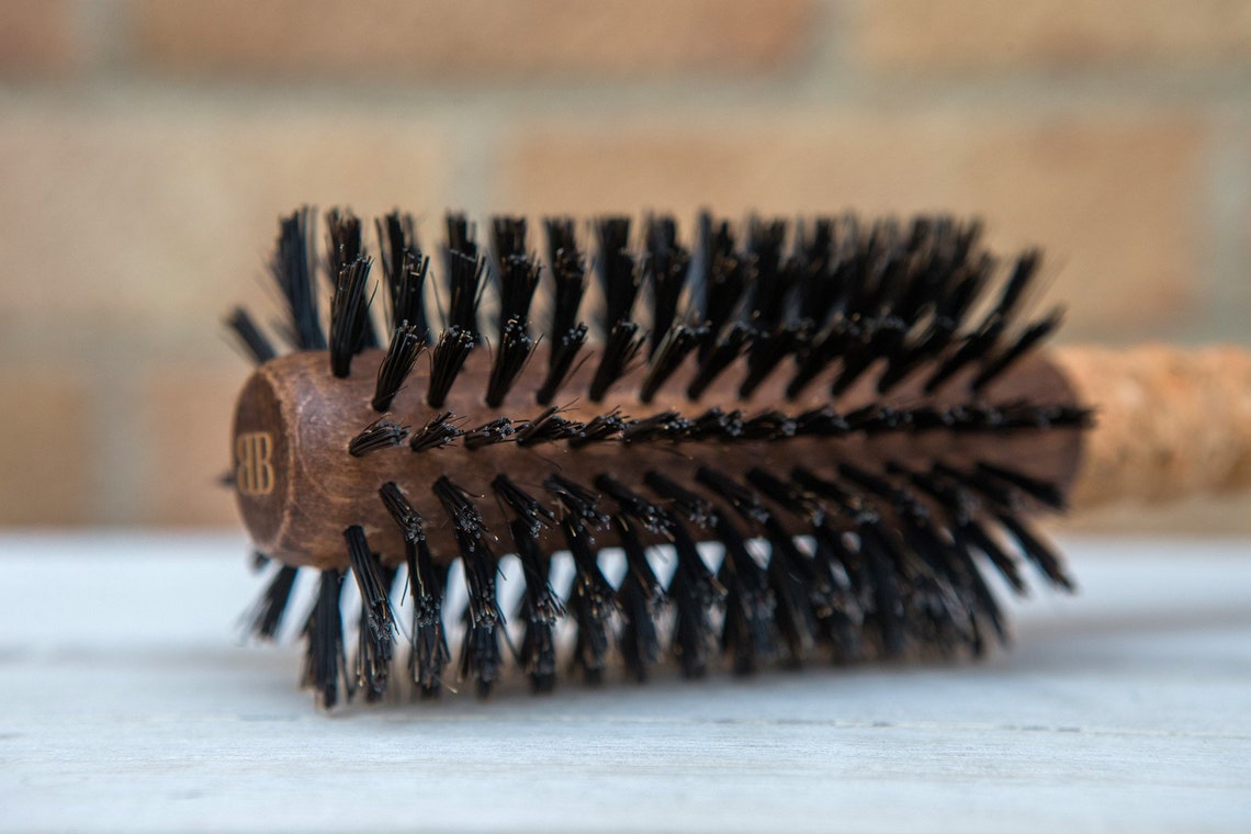 Large Round Boar Bristle Brush Etsy