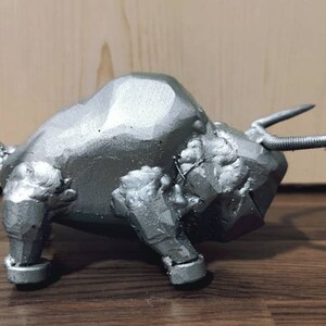 Stier Bull Sculpture/Skulptur Metall, Handmade, Bulle, Deko, Dekoration, Metal, Kunst, Handgemacht, Homedekoration, Metaldekoration image 1