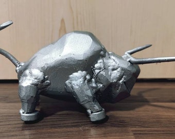 Stier Bull Sculpture/Skulptur Metall, Handmade, Bulle, Deko, Dekoration, Metal, Kunst, Handgemacht, Homedekoration, Metaldekoration