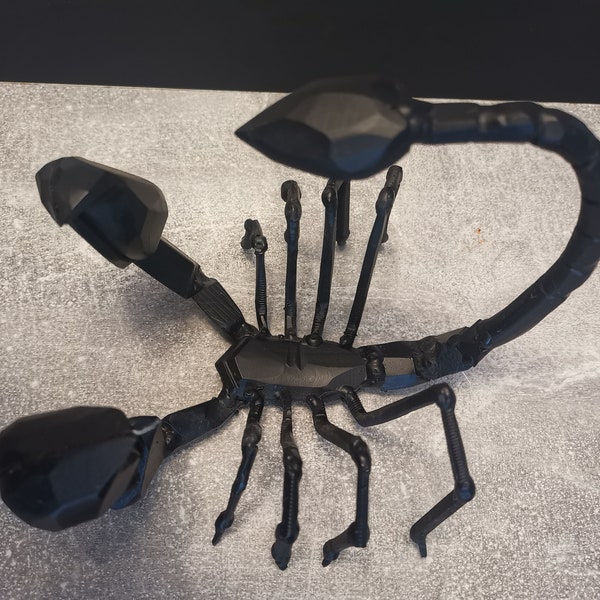 Skorpion handgemacht, Handmade Schwarz lakiert Handgemacht Figur Skulptur Selbstgemacht Art Metallkunst Scorpion