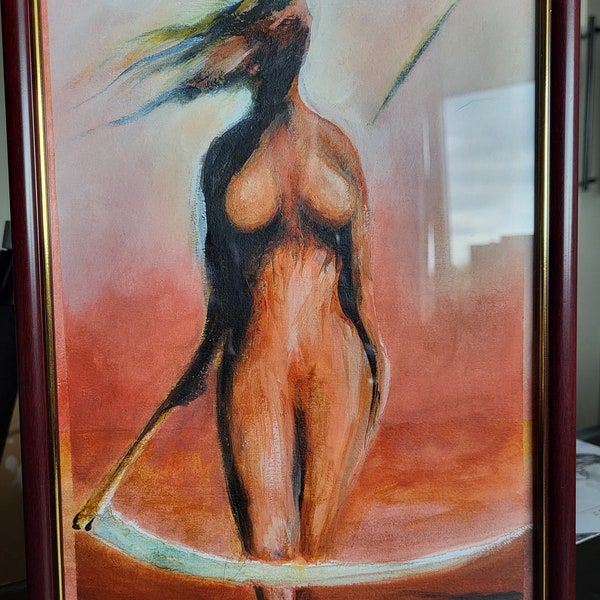 Female Reaper - Original Painting - vibrant - colorful -