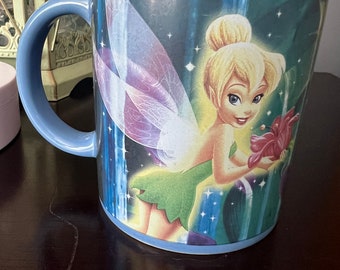 Disney Tinkerbell and Friends Mug, Silvermist and Fawn, Blue